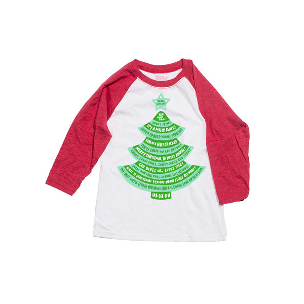 Christmas Tree of Quotes Raglan - Kids