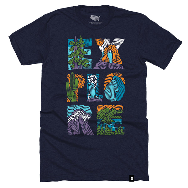 Explore National Parks T-shirt - Stately Type
